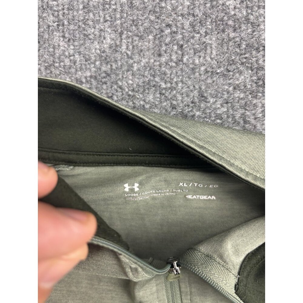 Under Armour Pullover‎ Mens XL HeatGear Quarter Zip Long Sleeve Shirt Athletic - Picture 2 of 7